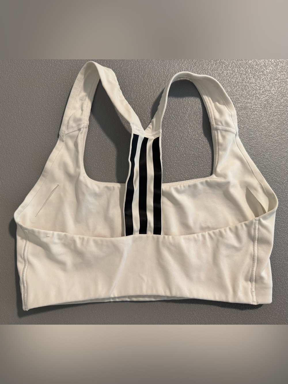 adidas AEROREADY White Scoop Neck Crop Sports Bra Small - Picture 6 of 9